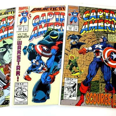 CAPTAIN AMERICA #397 398 399 Comic Book Set 1992 Marvel Comics High Grade