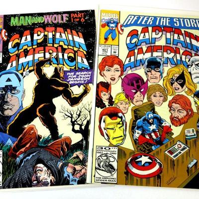 CAPTAIN AMERICA #401 #402 Comic Book Set - 1992 Marvel Comics High Grade