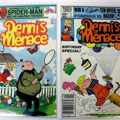 Dennis The Menace #2 #3 Bronze Age Comic Book Lot 1981 Marvel Comics