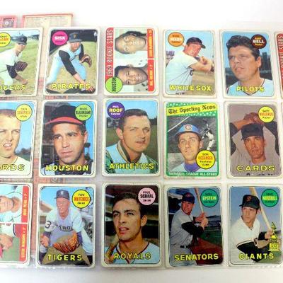 1969 Topps Baseball Cards Collection in Binder - 72 Cards Lot