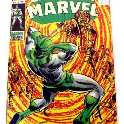 CAPTAIN MARVEL #10 Silver Age Comic Book - 1969 Marvel Comics Mid Grade