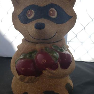 Raccoon cookie jar 