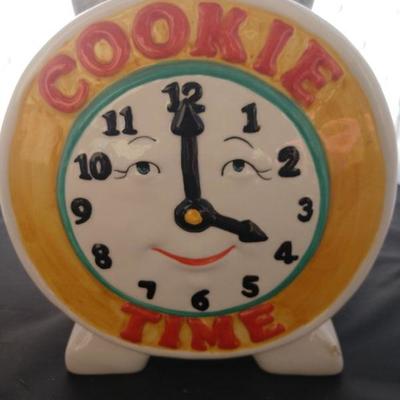 Clock cookie jar