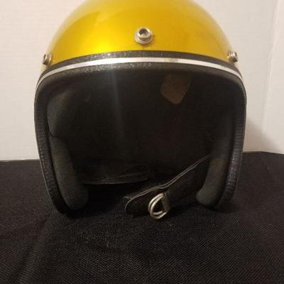 1977 OLD SCHOOL Motorcycle Helmet Gold RG-6 Great For Collection - #18-A