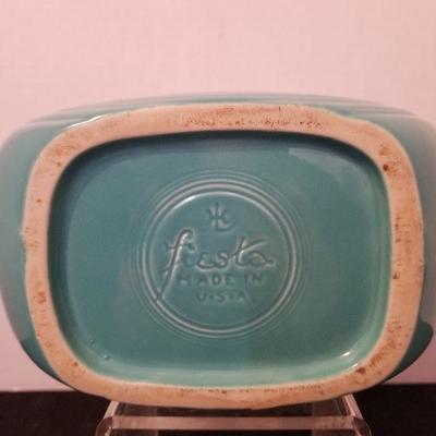 Vintage Homer Loughlin Fiesta Ware Turquoise Blue Disc Water Picture - #80-A