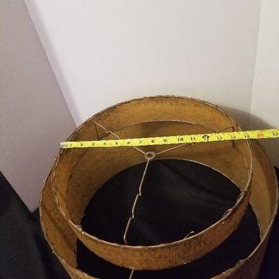 Mid Century Style 2 Tier Fiberglass Lamp Shade Gold Tone - #56-A 1 Of 2