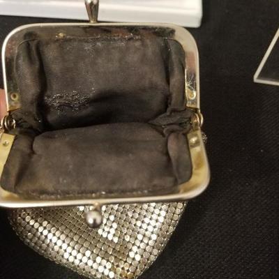 3 Antique Beaded Purses Clutch Mesh Metal Change Bags - #31-A
