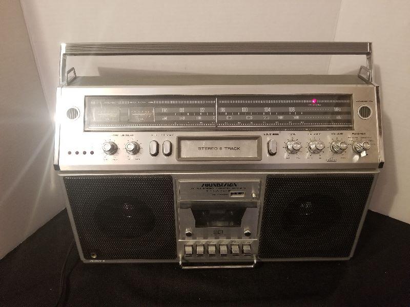 Vintage SOUND DESIGN Model 4859 AM/FM Stereo Cassette Recorder/8 Track -  #52-A | EstateSales.org