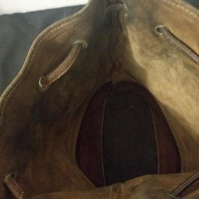 Vintage Brown Leather Satchel / Bag For Fishing Tools Cameras? OLD - #66-A