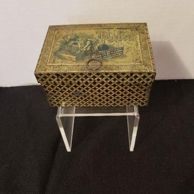 Antique "PERFECT" Box Of Metal Letters & Numbers Stamps - #71-A