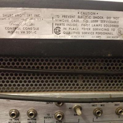 1970s Vintage SHURE Vocal Master Model VA 300-C - #51-A