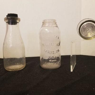 4 Antique/Vintage Bottles and Jars - #96-A