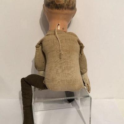Antique Ventriloquist Composition & Stuffed Doll Male - #44-A 