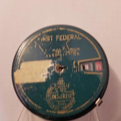 First Federal Dark Green or Teal Coin Bank - #86-A