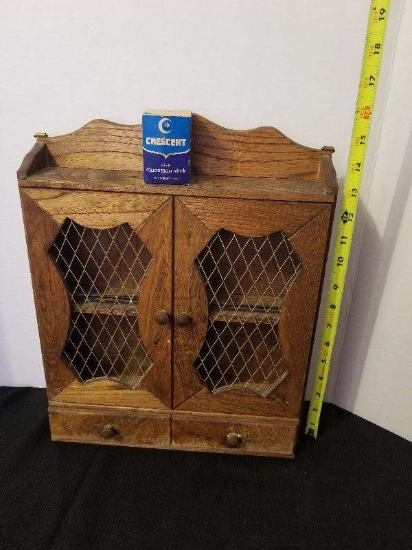 Vintage Wooden Spice Rack Holder With Drawers 73 A EstateSales