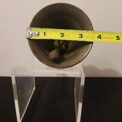 Old cool cast iron bell Heavy and Unmarked with Wonderful Loud Ring - #10-A