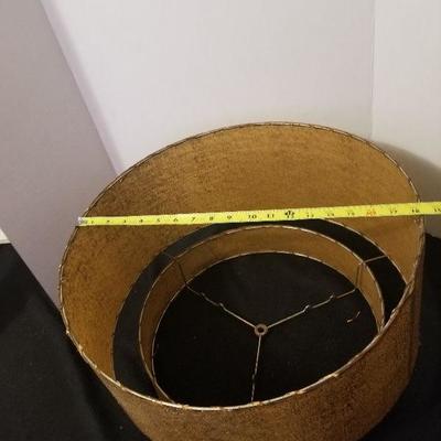 Mid Century Style 2 Tier Fiberglass Lamp Shade Gold Tone - #56-A 1 Of 2