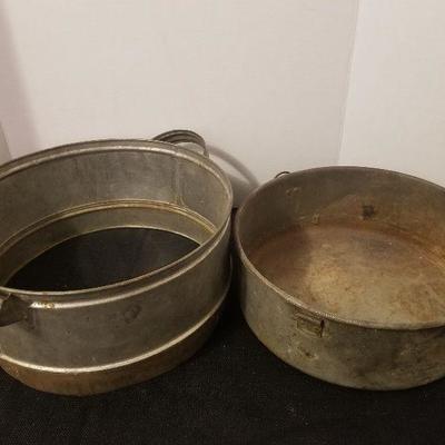 Antique Galvanized Pans Double Broiler? - #62-A