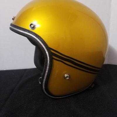 1977 OLD SCHOOL Motorcycle Helmet Gold RG-6 Great For Collection - #18-A