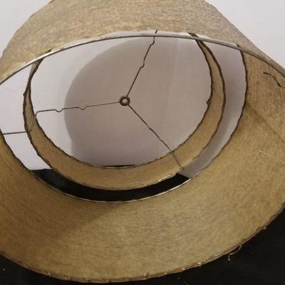 Mid Century Style 2 Tier Fiberglass Lamp Shade Gold Tone - #56-A 2 Of 2
