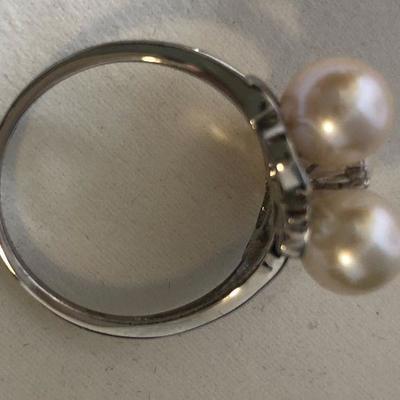 #36 Stauer Tropical Midnight Sterling Pearl Ring