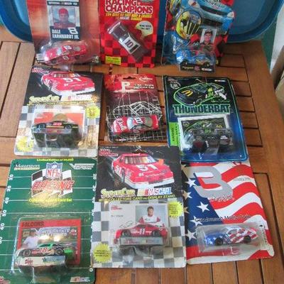 Lot # 21 -  Variety Nascar Cars With Cards