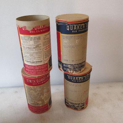 Quick Quaker Oats Advertising Cylinder Box Container 