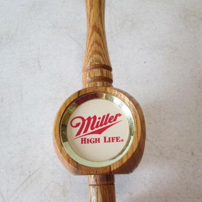 Miller High Life Wooden Beer Tap Handle 