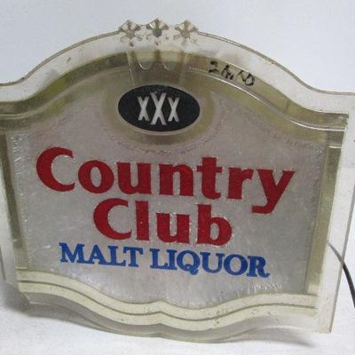 Country Club Malt Liquor Beer Sign