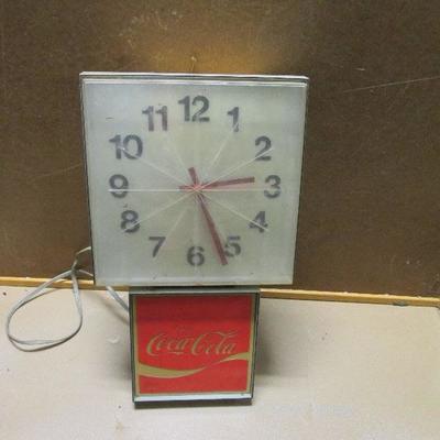 Coca Cola Light Up Clock Sign