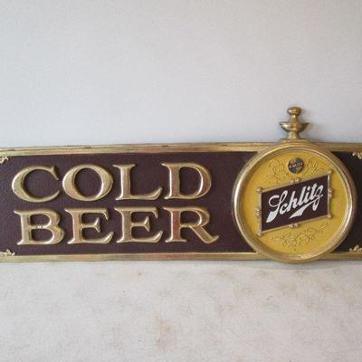 Schlitz Cold Beer Sign