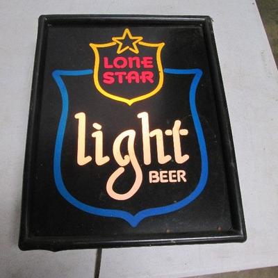 Lone Star Lighted Beer Sign