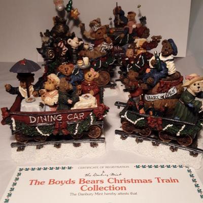 Boyds Bear Christmas Train Collection by Danbury Mint