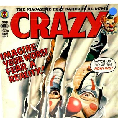 Vintage CRAZY Magazine #80 Marvel Comics 1981 High Grade
