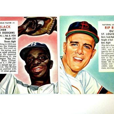 1953/54 Red Man Tobacco Baseball Cards Joe Black #4 Rip Repulski #17