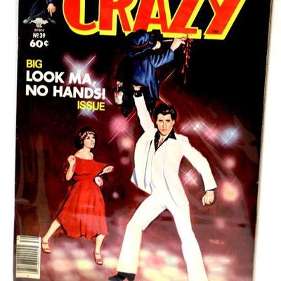 Vintage CRAZY Magazine #39 Marvel Comics 1978 High Grade John Travolta