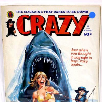Vintage CRAZY Magazine #43 Marvel Comics 1978 High Grade JAWS