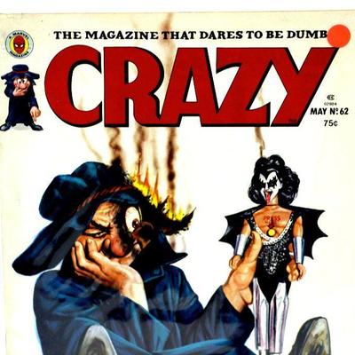 KISS CRAZY Marvel Comic Magazine #62 1980 Aucoin Gene Simmons Mego Doll RARE