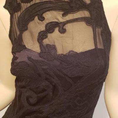 Exquisite Karen Millen England,Ricamo Silk illusion dress