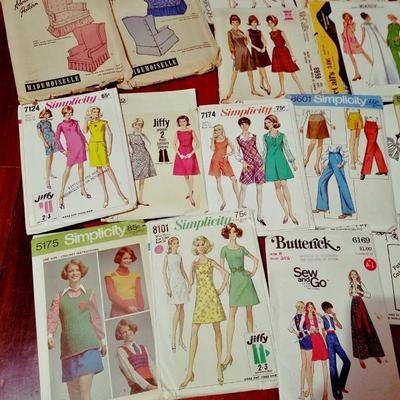 Vtg dress Patterns Simplicity McCall's Butterick Mademoiselle Circa-1950-70