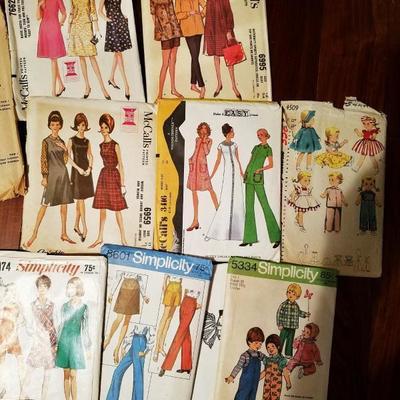 Vtg dress Patterns Simplicity McCall's Butterick Mademoiselle Circa-1950-70