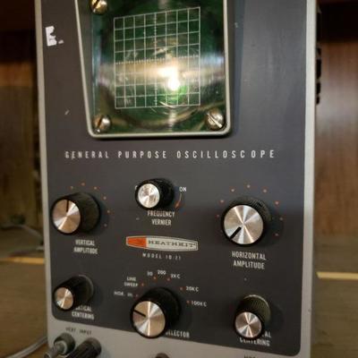 Vintage Heathkit Model #10-21 General Purpose Oscilloscope 
