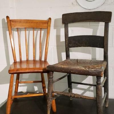 Lot of Vintage Wood Chairs