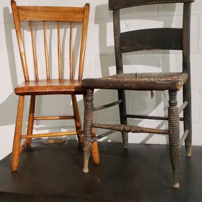 Lot of Vintage Wood Chairs