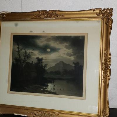 Antique Gilt Framed Landscape by Adolf Chwala