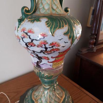 Asian Inspired Ceramic Lamp