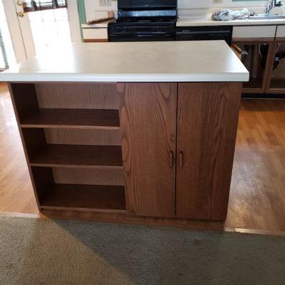 Kitchen Island Storage with Bar Stool Space #1