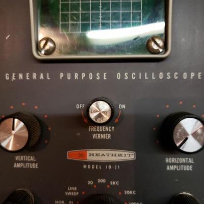 Vintage Heathkit Model #10-21 General Purpose Oscilloscope 
