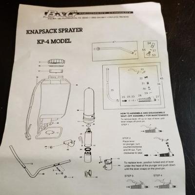 B&G Equipment Co. Knapsack Sprayer, NOS