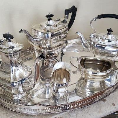 Sheffield Silver Plate Tea and Coffee serving